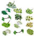 Miniatyrbilde 1 av 10: Kunstig blandet blomstersett grønt skum DIY håndlaget hjemmedekorasjon (#1-#13) #1-#13