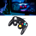Miniatyrbild 4 av 5: Trådbunden spelkontroll Plug and Play Single Point Vibration Gamepad Joystick för GC för Wii Svart