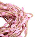 Miniatyrbillede 9 af 9: 10 meter kunstig blad bånd flettet guirlande vævning hamp reb buket DIY tilbehørPink