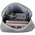 Miniatyrbild 3 av 5: Elektronisk tillbehörsväska, digital gadget organizer-fodral, grå nylon reseutrustning förvaring bärbar väska för kabel, USB, hörlurar, bärbar hårddisk