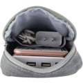 Miniatyrbillede 3 af 5: Elektronisk tilbehørstaske, digital gadget organizer-etui, grå nylon rejseudstyr opbevaring bæretaske pung til kabel, USB, øretelefoner, bærbar harddisk