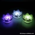 Miniatyrbillede 2 af 4: Farverige Lotus Lys LED Emitterende Langsomt Blinkende Nattelys Blomsterlys (5 stk.)