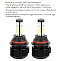 Pikkukuva 8 / 11: X6-COB Auton LED-ajovalot 9004 8000LM Korkea Kirkkaus Valkoinen Valonlähde LED-lamput