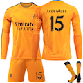 Miniatyrbillede 1 af 5: 24/25 Fodbold Sæt til Børn Træningsdragt Fodbold Sæt til Drenge, Real Madrid NO.15 Fodboldhold Trøje lang Træningsdragt Skjorter Shorts og 2XL
