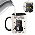 Miniatyrbillede 3 af 4: Grumpy Cat Kops, Rør Min Kaffe, Jeg Slår Dig Så Hårdt, Katteelsker Kaffe Kops 11oz, Sjove Katte Nyhed Gaver Til Kvinder Mænd, Personlig Keramik Kop Style 4