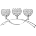 Miniatyrbilde 1 av 5: Krystall lysestaker, 3 armer bordkandelaber, skjenk skap kandelaber ornamenter bord midtpunkter for bryllup, hjemmedekor, Thanksgiving Silver Small