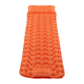 Miniatyrbillede 5 af 10: Orange Camping Sovepude Vandtæt Nylon Ergonomisk Støtte Fod Tryk Inflation Camping Madras til Udendørs Hjemmekontor