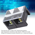 Miniatyrbilde 4 av 6: 2 stk. Wire Barrier Block Terminal Strip 600V 100A TC Fastmontert Jern Dual Rows Terminal Strip med Deksel Svart 2 Posisjoner (1002)