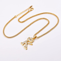 Miniatyrbillede 5 af 8: Krone Initial A-Z Halskæde, Iced Out Bogstav Vedhæng med 22-24 Tommer Kæde, Mænd Kvinder Bling Hip Hop Alfabet Navn Smykker Gave Store Initialer Halskæder K 18K Gold