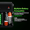 Miniatyrbilde 5 av 6: Oppladbart batteripakke for Xbox Series X|S/Xbox One, 2x2600mAh batterier med hurtigladestasjon for Xbox One S/Xbox One X/Xbox One Elite