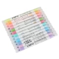 Miniatyrbilde 1 av 10: 12 farger dobbelthodet fluorescerende penner tegning mild liner penn highlighter stasjonær