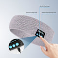 Pikkukuva 7 / 7: Langattomat unimakuulokkeet, Bluetooth-urheilupäännauha-kuulokkeet erittäin ohuilla HD-stereokaiuttimilla, täydelliset nukkumiseen, treenaamiseen, juoksuun, joogaan, unettomuuteen White