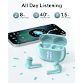 Pikkukuva 5 / 6: Langattomat nappikuulokkeet Bluetooth-kuulokkeet, 40 tunnin toistoaika Stereo IPX5 vedenpitävät nappikuulokkeet, LED-virtanäyttö Langattomat nappikuulokkeet mikrofonilla Mint