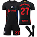 Miniatyrbilde 1 av 2: 24-25 Barcelona hjemmebanedrakter nr. 27 Lamine Yamal Fotballdrakter Barnefotballsett XS
