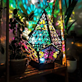 Miniatyrbild 3 av 7: Färgglad 3D Geometri Projektionsnattlampa Vintage Bohemian