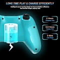 Miniatyrbilde 6 av 6: Bryterkontroller, trådløs Pro-kontroller for Nintendo Switch/Switch Lite/Switch OLED, Switch-gamepad med justerbar turbofunksjon, 6-akset gyrosensor Blue
