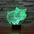 Miniatyrbilde 2 av 7: Dyr Gris Leke 3D Illusions Nattlys Smart Berøringslampe, Kreativ RGB Led, Julegave Bursdagsdekorasjoner