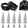 Miniatyrbild 4 av 10: 10set 10*26mm Koppar Kula Nitar Metall Stud med Skruv Set för DIY Läder Väska Sko(Silver)