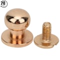 Pikkukuva 1 / 10: 20 sarjaa kuparisia pyöreäkantaisia niittejä, DIY-nahkatyön niittejä, 10 x 8 mm, kulta