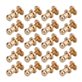 Miniatyrbild 4 av 10: 20 set skruvspik nitar koppar runt huvud stift fläck skruvback för armband väska kläder skor bälte dekoration guld
