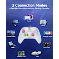 Miniatyrbillede 3 af 9: X15 PC-controller - Forbedret trådløs Bluetooth-controller med Hall-joysticks/Hall-aftræk/RGB-belysning - Ingen stickdrift, ingen dødzone - Fungerer til W white