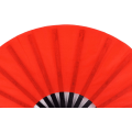 Miniatyrbillede 5 af 8: Stor sammenklappelig håndholdt vifte til kvinder/mænd, kinesisk/japansk bambus og nylonstof sammenklappelig håndholdt vifte til forestilling, festival, begivenheder, gave, håndværk, Red