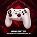 Miniatyrbillede 2 af 8: T3S Trådløs Gaming Controller, PC Controller til Windows 7/8/10/11, Android, Gamepad Joystick med Turbo og Dobbelt Vibration, Gaming Controller til A GaneSir T3s(White)