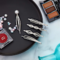 Miniatyrbild 7 av 7: 10 st geometriska hårnålar i metall för kvinnor och flickor Silver