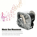 Miniatyrbillede 3 af 6: Musikboksbevægelse 18 Toner Terapeutisk Funktion beroligende effekt Windup Musical Movement til DIY Reparation Udskiftning