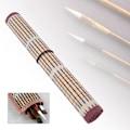 Miniatyrbild 6 av 10: Målarpensel Bambu Rullväska Kalligrafi Pen Case Gardin Pack Konstmaterial