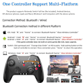 Miniatyrbilde 2 av 6: Bluetooth-kontroller for Switch/PC/Steam/Apple Arcade MFi-spill osv., Switch Pro-kontroller trådløs med justerbar dobbeltbevegelse, Turbo, makroer, 6-akser White
