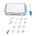Miniatyrbillede 3 af 10: 16 stk. husholdnings multifunktionel strygejern symaskine tilbehør trykfod sæt fletning kit
