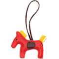 Miniatyrbild 1 av 6: Läder Tassel Pony Nyckelring Läder sydd häst styling söt mode väska tillbehör Red