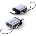 Pikkukuva 1 / 5: USB C - USB -sovitin 3.0  USB C -uros USB -naarassovitin OTG Type C -sovitin MacBook Prolle  MacBook Airille  Samsungin kannettavalle  Harmaa