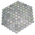 100 stk 25 mm blå trykk runde form dekorative treknapp for klær DIY