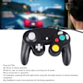 Miniatyrbild 3 av 5: Trådbunden spelkontroll Plug and Play Single Point Vibration Gamepad Joystick för GC för Wii Svart