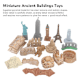 Miniatyrbild 2 av 6: 17 st miniatyr antika byggnader leksaker runt om i världen stad miniatyrer byggnader egyptisk pyramid modell kit antika egypten leksaker