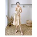 Miniatyrbillede 4 af 6: Ferie Chiffon Suspender Kjole Dame Toppe (Gul  L)