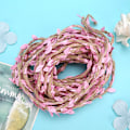 Miniatyrbillede 4 af 9: 10 meter kunstig blad bånd flettet guirlande vævning hamp reb buket DIY tilbehørPink