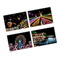 Miniatyrbild 2 av 10: 4 ark Scratch Paper DIY Hantverk A4 Vit Kartong Landskap Scratchboard Scratch Målning Papper Europeisk Stil