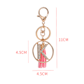 Miniatyrbild 2 av 2: Brev nyckelring för kvinnor Handväskor Charms för handväskor Kristall Alfabetet Initial Brev Hänge med Tassel