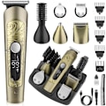 Miniatyrbild 1 av 7: Skäggtrimmer för män - Professionell hårklippare, Vattentät hårtrimmer, Elektrisk rakapparat, 6 i 1 Multifunktionell grooming kit för mustasch
