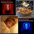 Miniatyrbillede 5 af 7: Basketball 3D LED Baggrundsplade Optisk Illusion Soveværelses Dekoration Bordlampe med Fjernbetjening 7 Farver Skift Dæmpbar Akryl Visuel Natlys Fødselsdag C