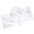 Miniatyrbild 9 av 10: 5 st Quilting Linjaler DIY Transparent Akryl Quilting Mallar Set för Hantverk Professionell Sömnad Present