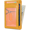 Miniatyrbillede 2 af 5: Slank Minimalistisk Forlomme RFID-Blokerende Læderpung til Mænd og Kvinder, Overraskelsesgaver til Mænd, Far og Bedstefar Yellow