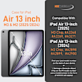 Pikkukuva 9 / 9: Kotelo iPad Air 13 tuumalle (M3 2025) & (M2 2024), iskunkestävä muotoilu kynätelineellä/näytönsuojalla/pyörivällä käsihihnalla, suojaava Orange New iPad Air 13 20242025