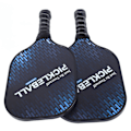 Miniatyrbild 7 av 10: 2 st Pickleball-rackset Hållbara Kolfiber PE Bekvämt Grepp Lätt Pickleball Set med 4 Bollar för Utomhus Hem Svart och Blå