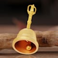 Miniatyrbild 6 av 9: Populär ren mässingshandklocka buddhistisk klocka Feng Shui taoistiskt instrument 4,5 tum skaller