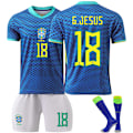 Miniatyrbillede 1 af 2: UEFA Euro 2024 Brasilien udebanesæt til børn No.18 Jesus 26