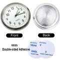 Miniatyrbilde 4 av 7: Bilklokke, Mini Quartz Analog Bil Dashbord Tid Luftventil Klistremerke Klokke Ur for Bildekorasjon, Universell og Lysende (Hvit)